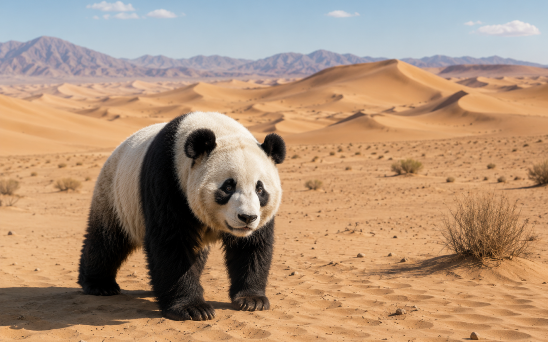 Panda­bär auf Abwegen